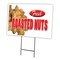 Signmission Roasted Nuts Yard Sign & Stake outdoor plastic coroplast window, C-1824 Roasted Nuts C-1824 Roasted Nuts - alternate 1